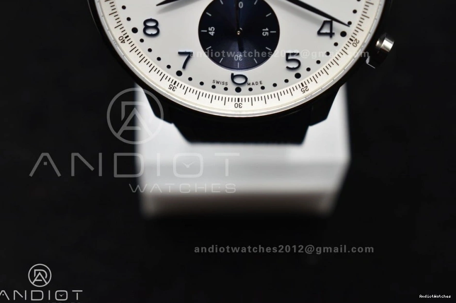 White IW3716 Z+F Edition Strap Dial Best Chrono A Blue WeatherProof Blue 1011 Portuguese Rubber 1:1 on 0922